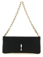 Schwarze Clutch aus Elasthan