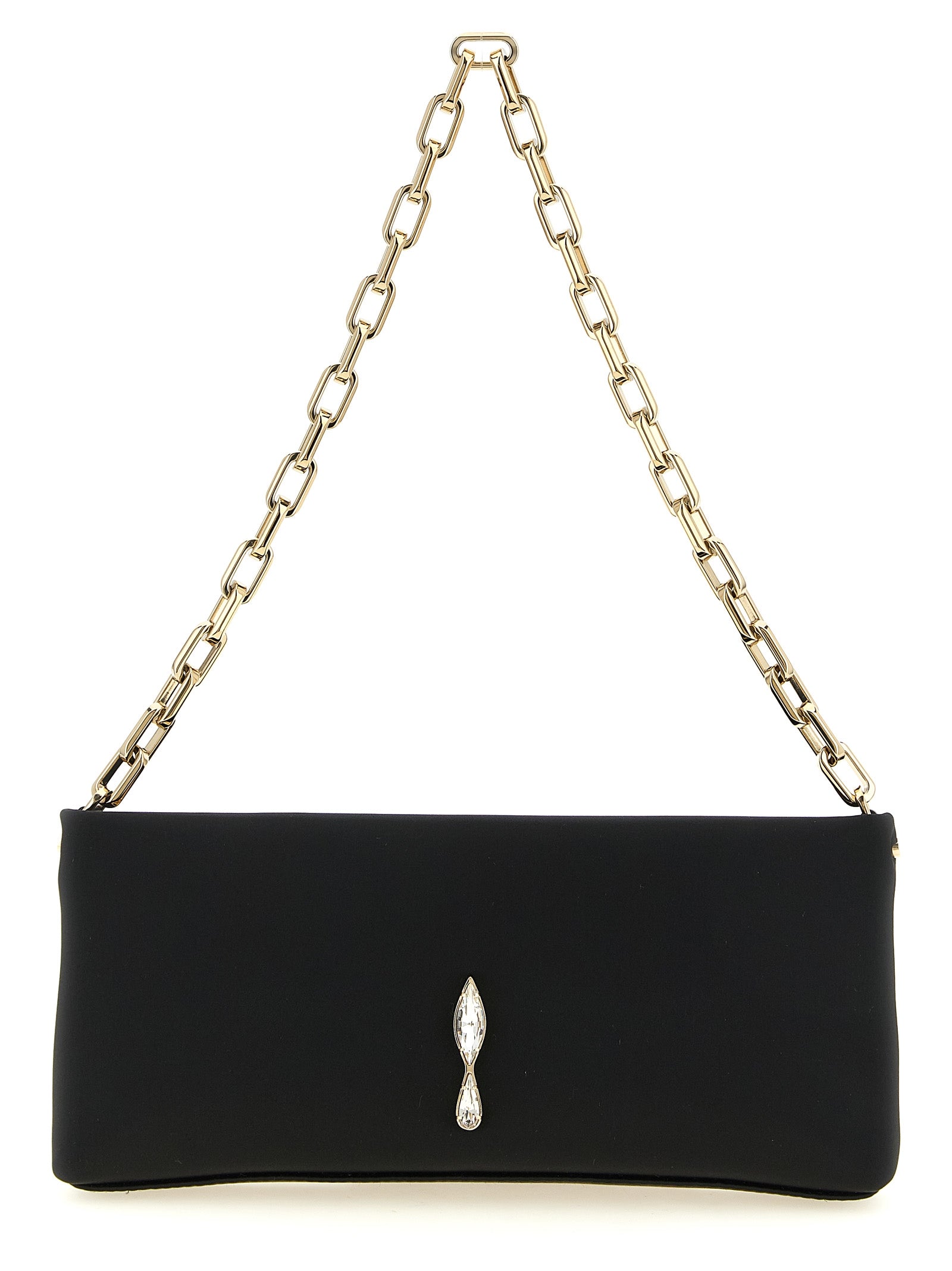 Schwarze Clutch aus Elasthan