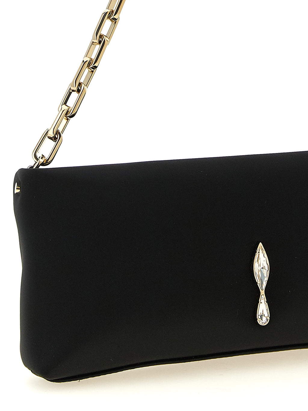 Schwarze Clutch aus Elasthan
