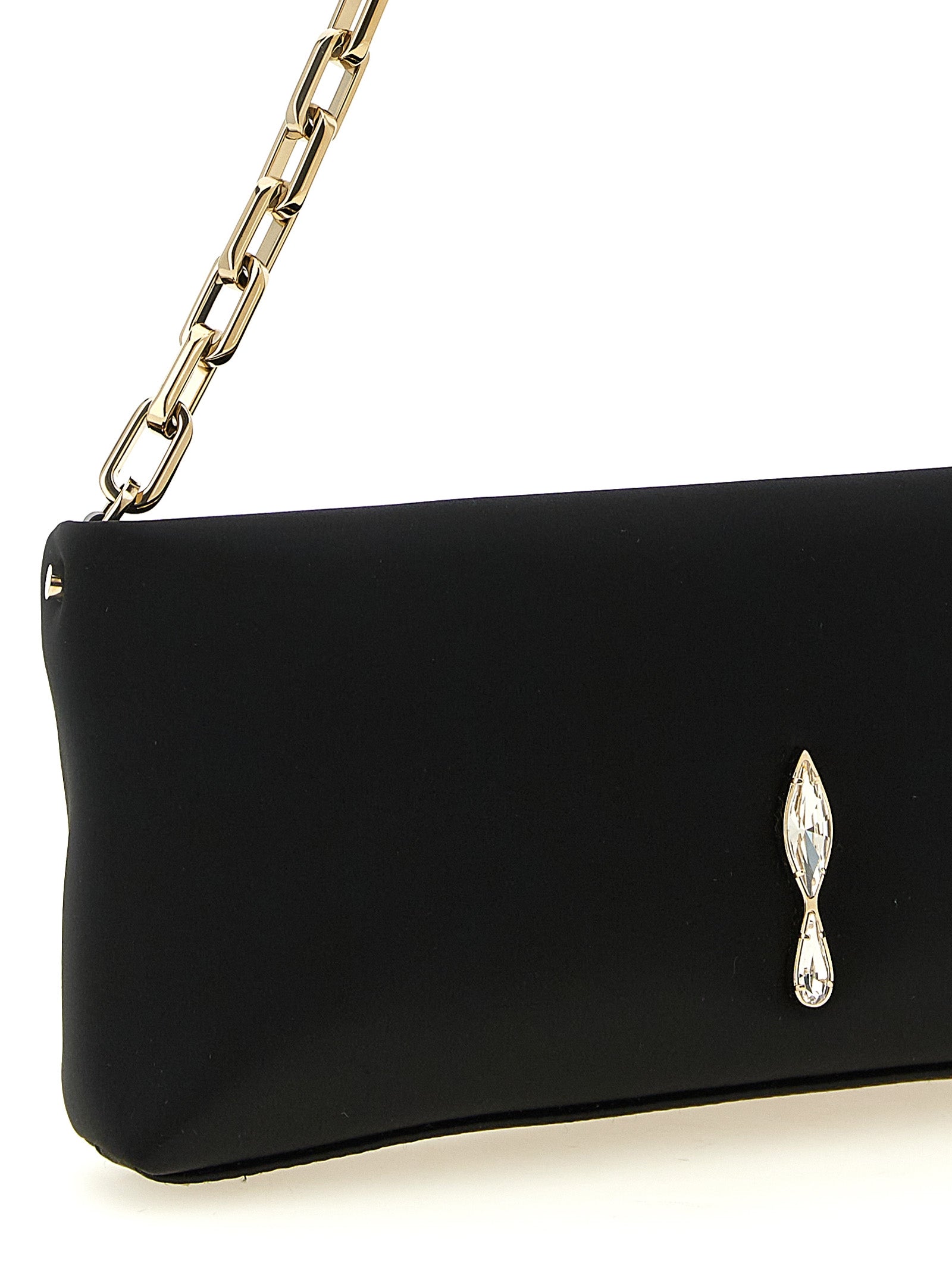 Schwarze Clutch aus Elasthan