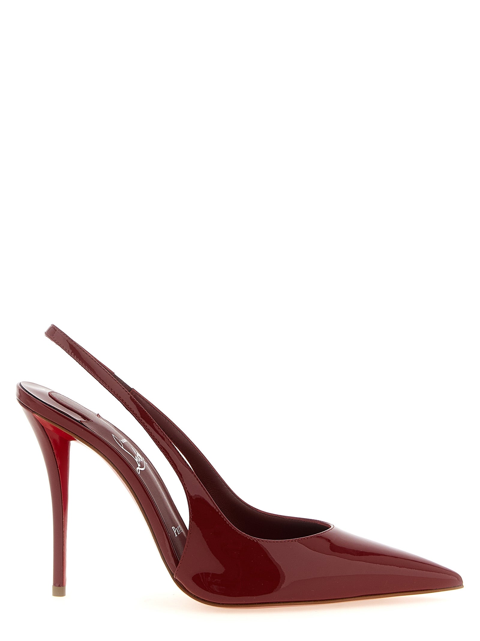 Rote Kalbsleder-Pumps mit hohem Absatz