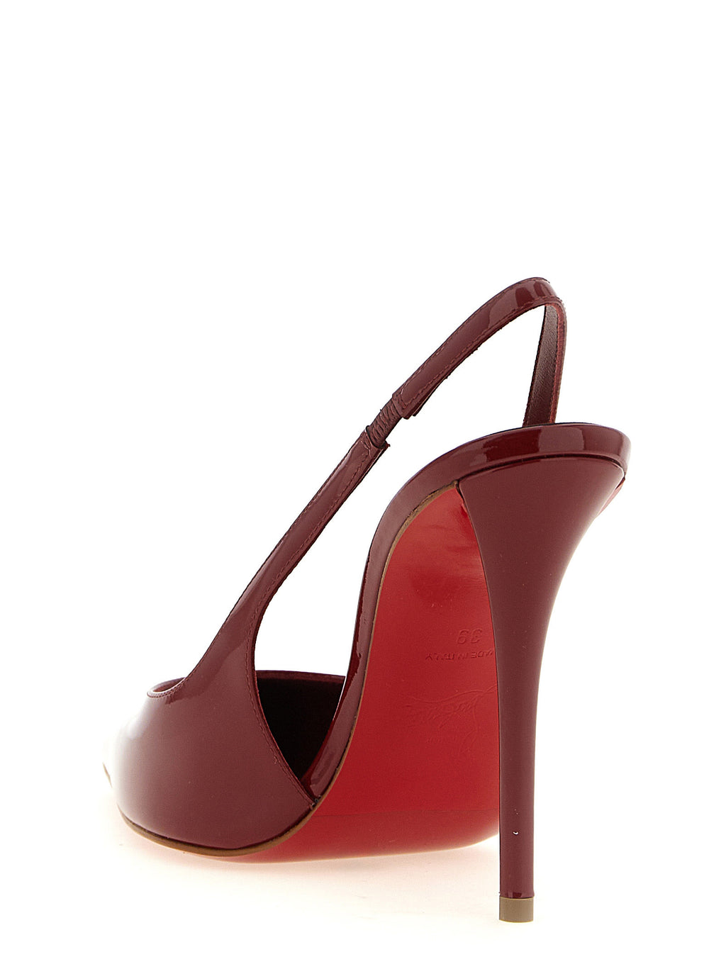 Rote Kalbsleder-Pumps mit hohem Absatz