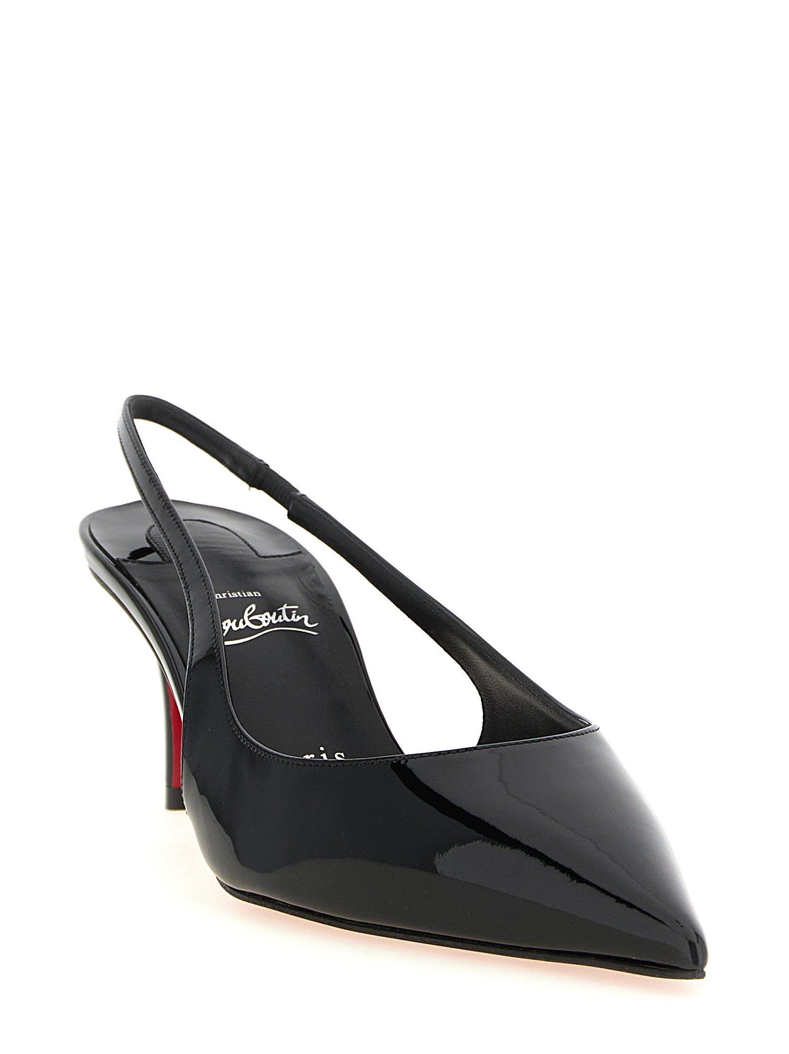 Schwarze Pumps aus Kalbsleder mit mittlerem Absatz