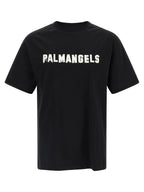 Schwarzes Baumwoll-T-Shirt Palm Angels
