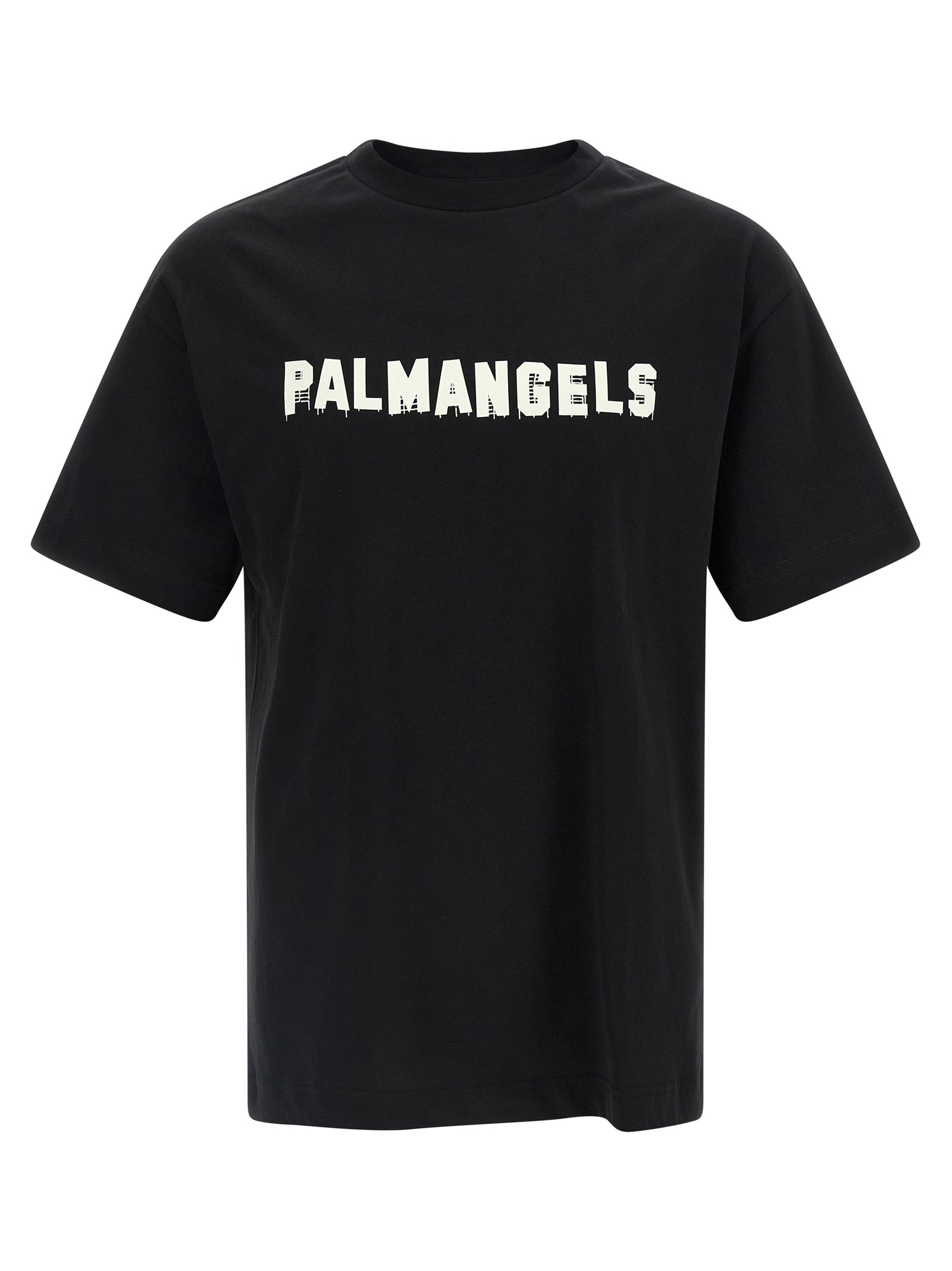 Schwarzes Baumwoll-T-Shirt Palm Angels