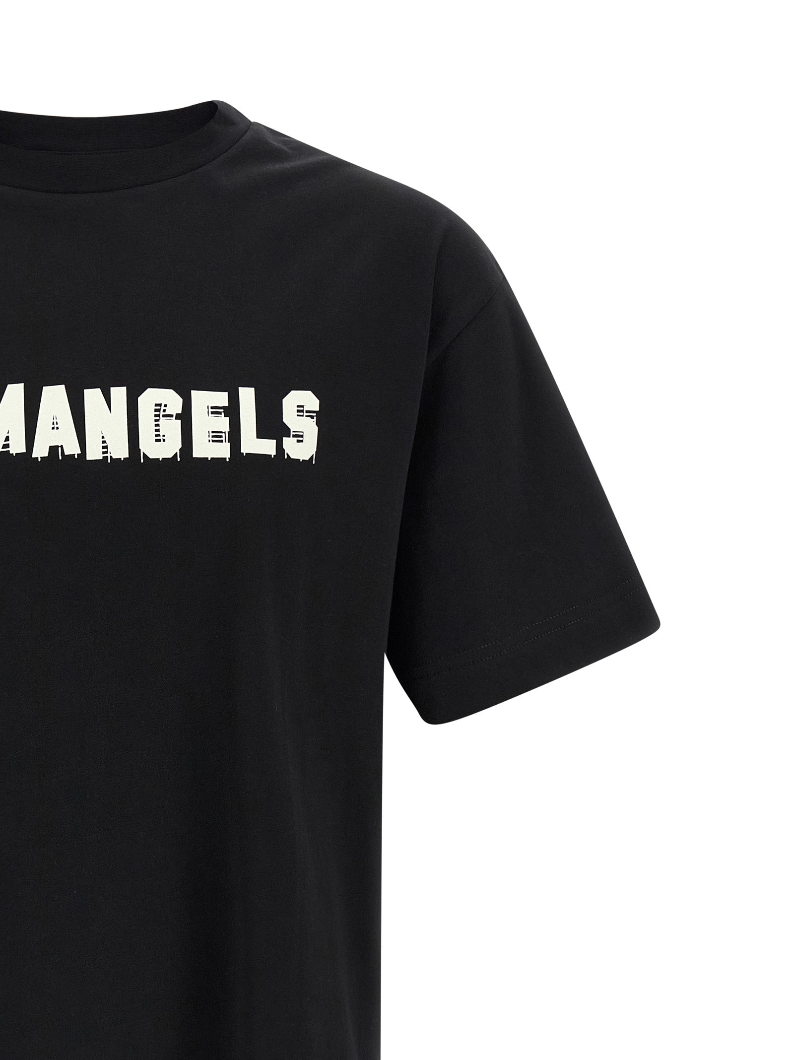 Schwarzes Baumwoll-T-Shirt Palm Angels