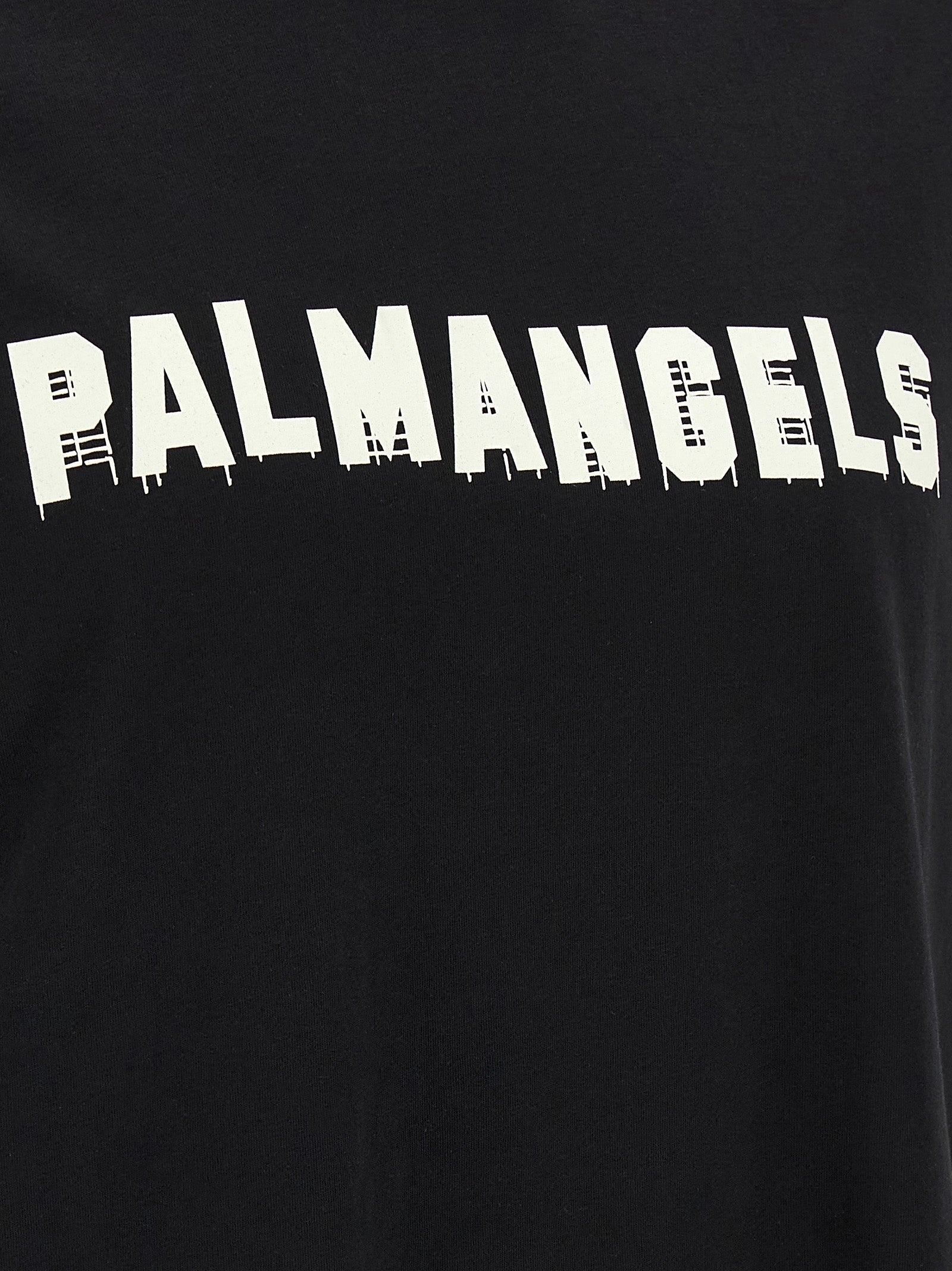 Schwarzes Baumwoll-T-Shirt Palm Angels