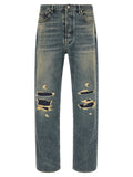 Blaue Jeans aus Baumwolle im geraden Schnitt