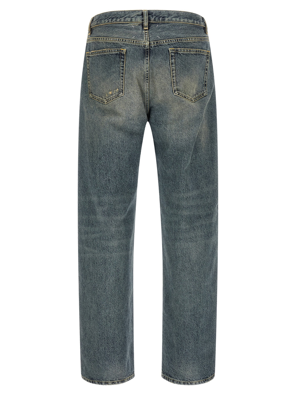 Blaue Jeans aus Baumwolle im geraden Schnitt