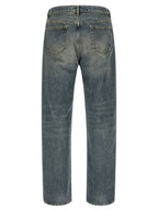 Blaue Jeans aus Baumwolle im geraden Schnitt