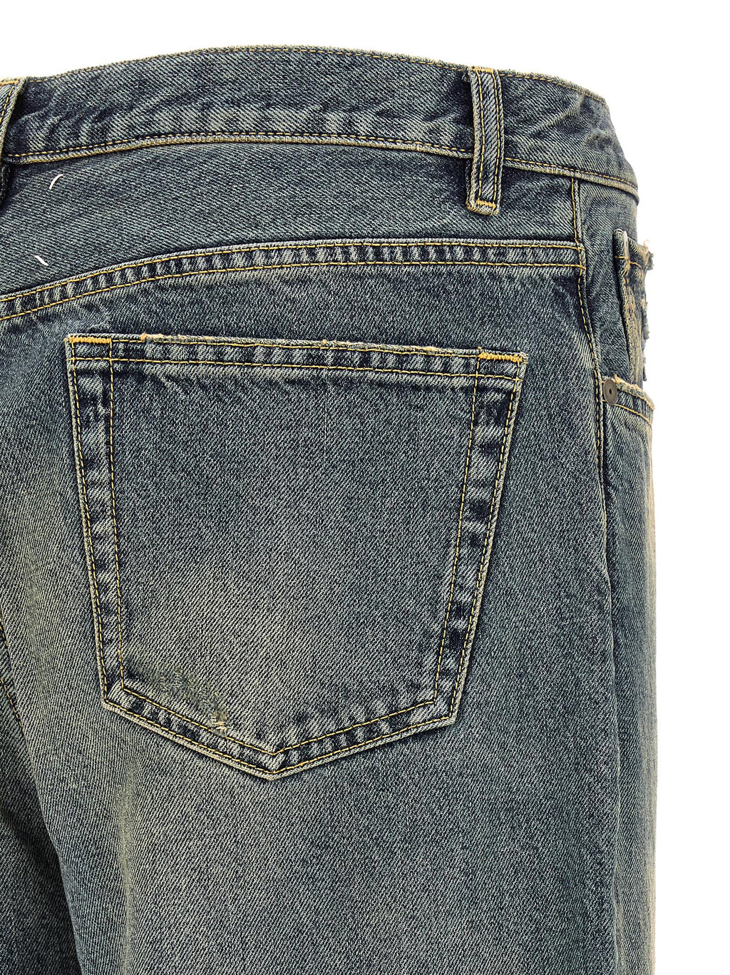 Blaue Jeans aus Baumwolle im geraden Schnitt