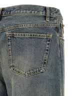 Blaue Jeans aus Baumwolle im geraden Schnitt