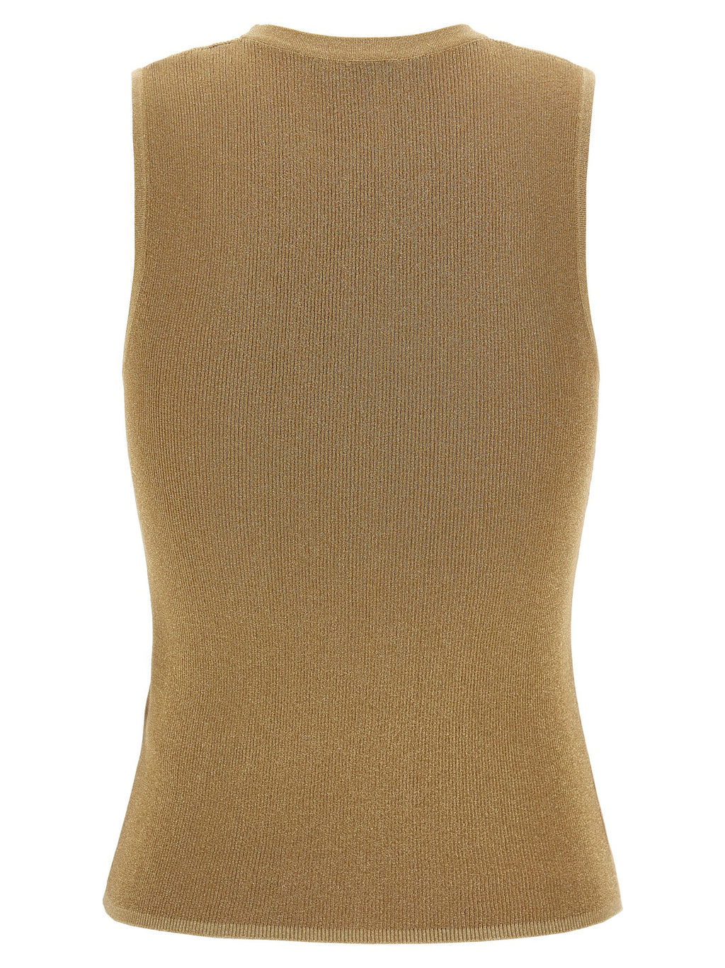 Ärmelloses T-Shirt aus Polyamid in Gold