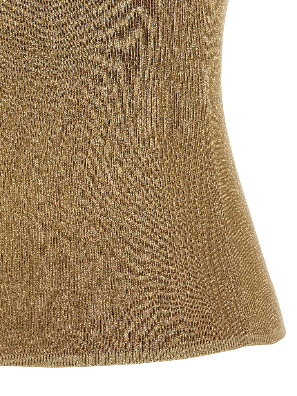 Ärmelloses T-Shirt aus Polyamid in Gold