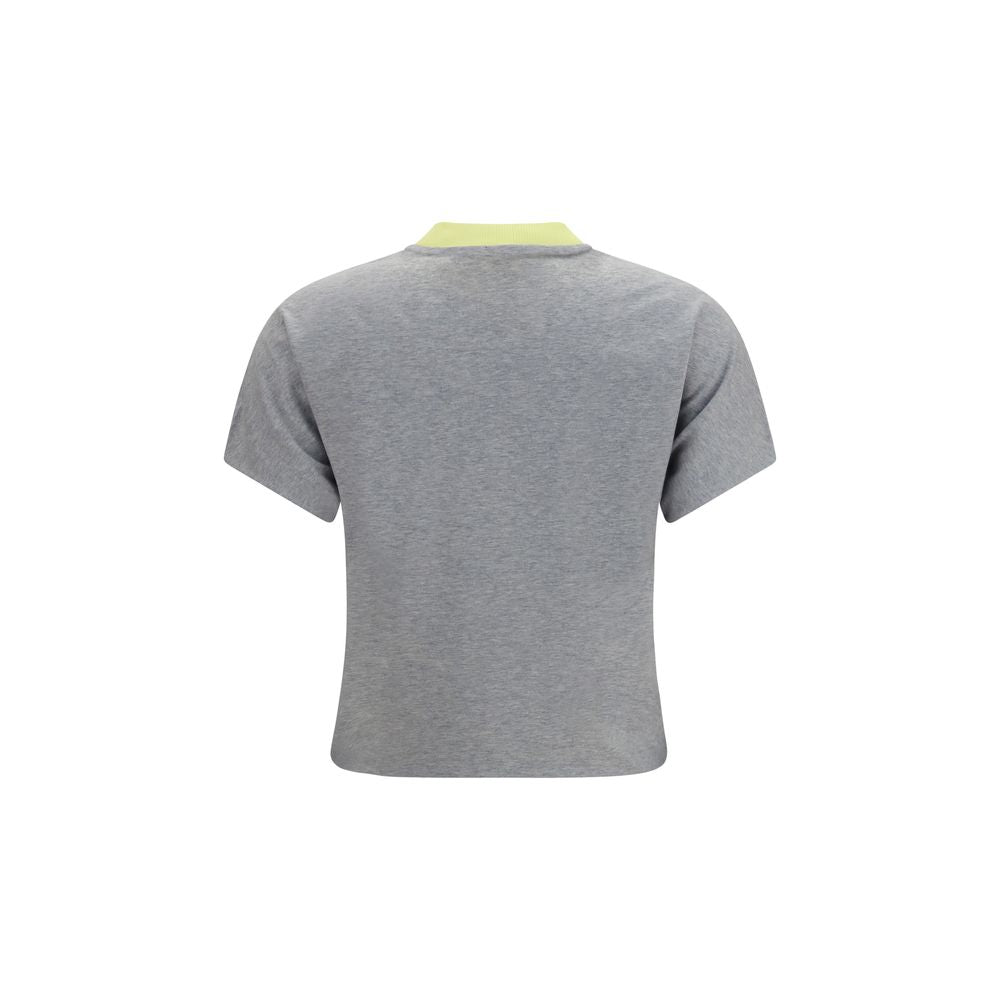 Graues Baumwoll-T-Shirt