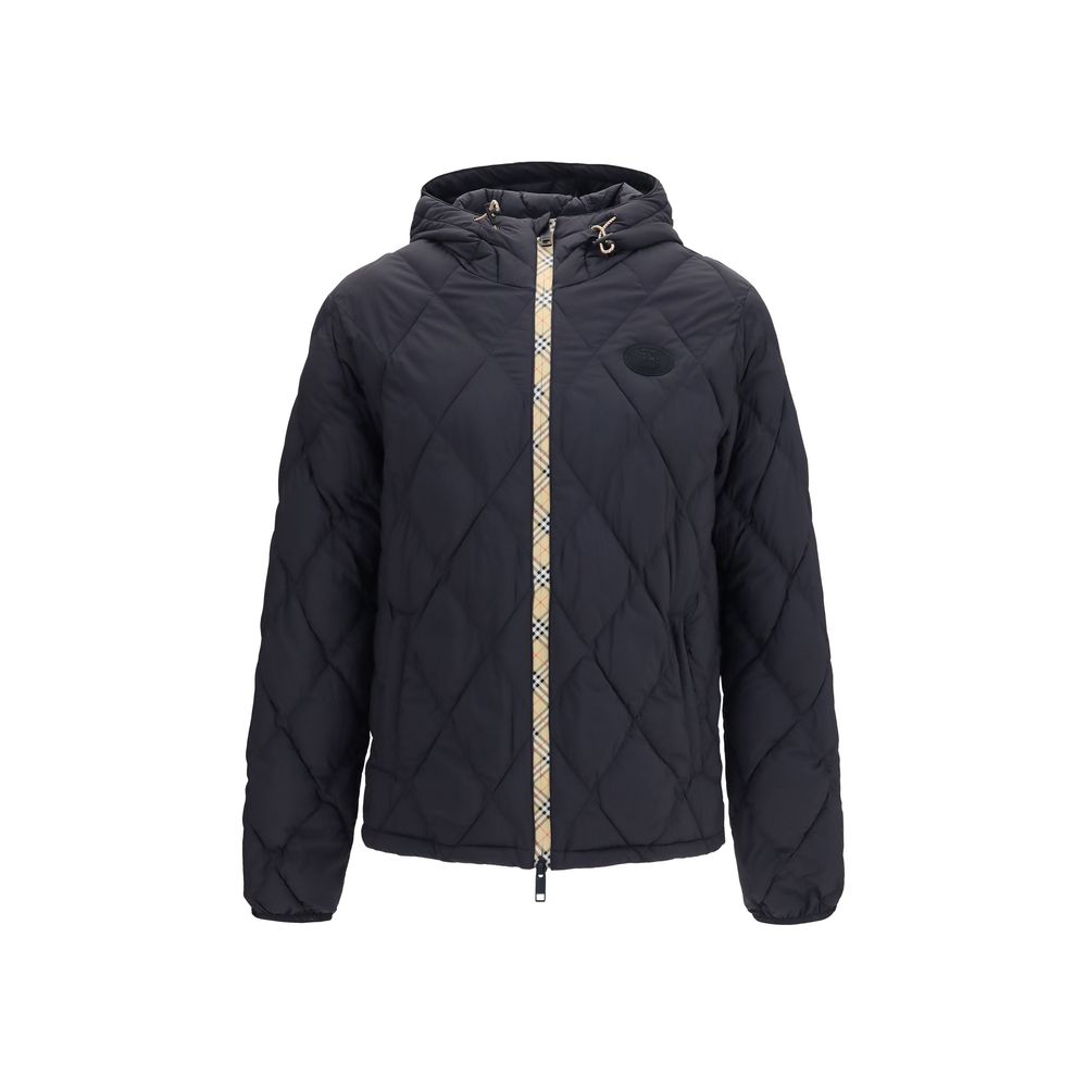 Schwarze Nylon-Shell-Jacke