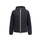 Schwarze Nylon-Shell-Jacke