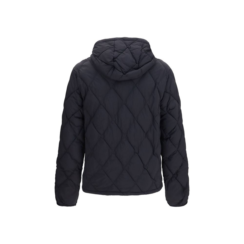 Schwarze Nylon-Shell-Jacke