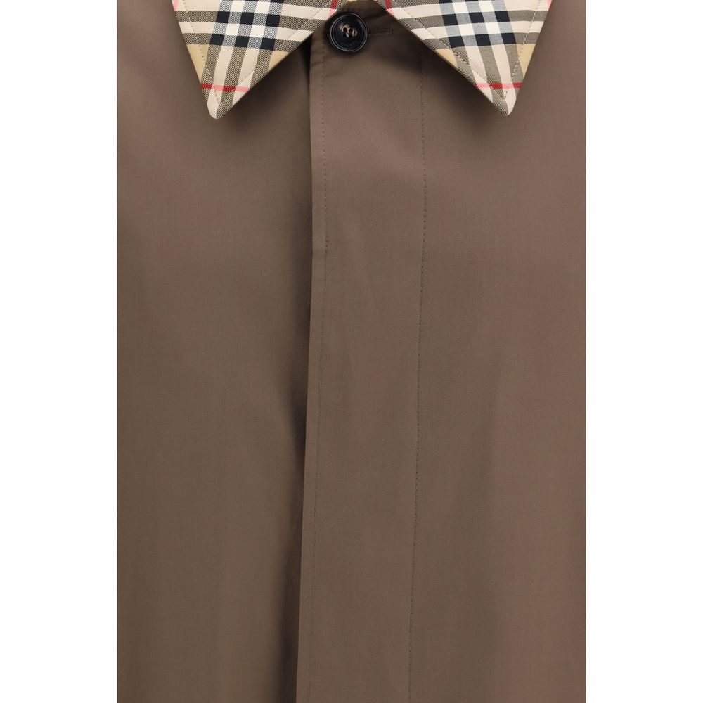 Brauner Baumwollmantel Burberry