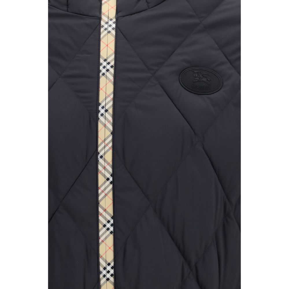 Schwarze Nylon-Shell-Jacke