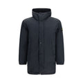 Schwarze Polyester-Jacke in voller Länge