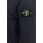 Schwarze Polyester-Jacke in voller Länge
