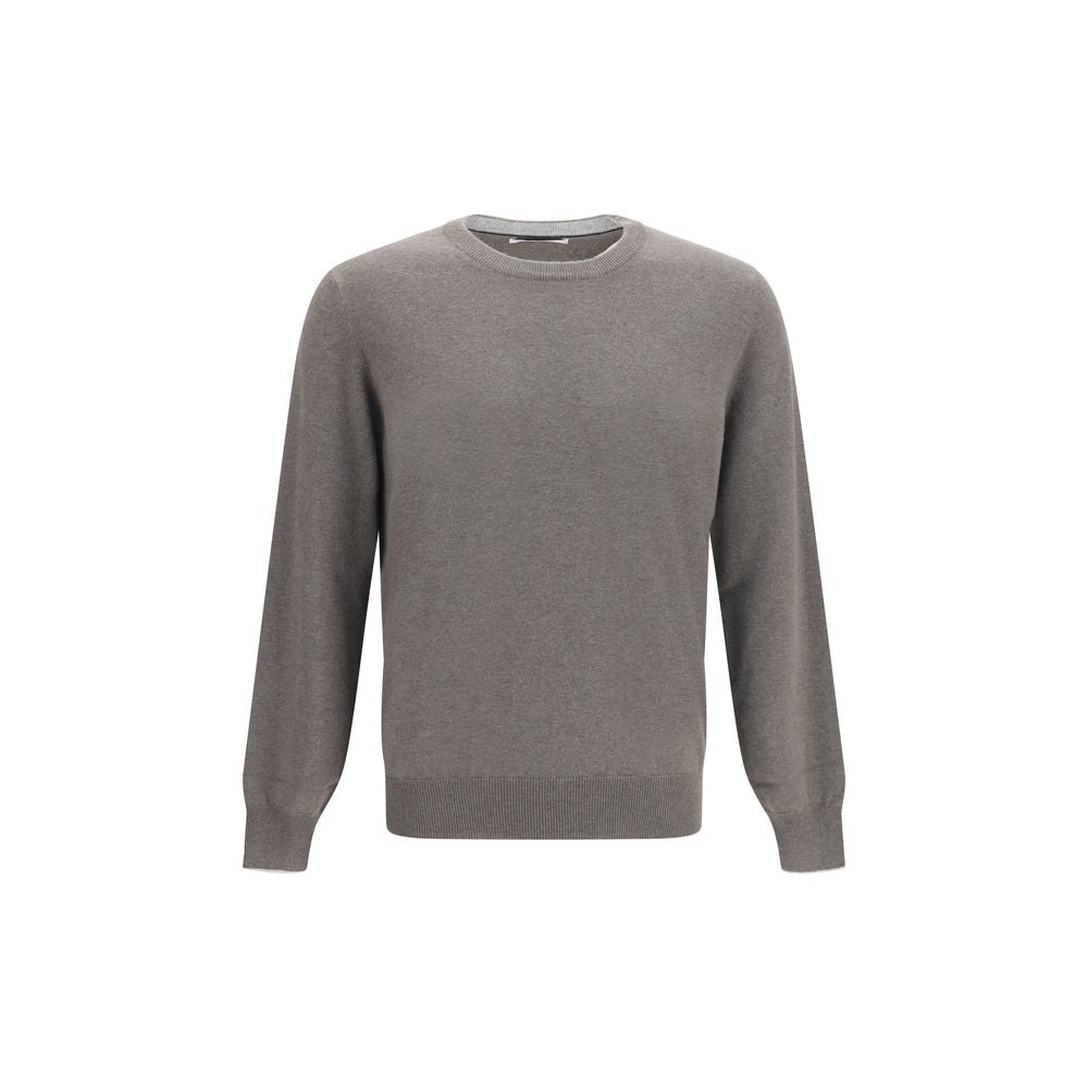 Grauer Kaschmirpullover