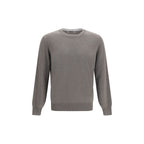 Grauer Kaschmirpullover