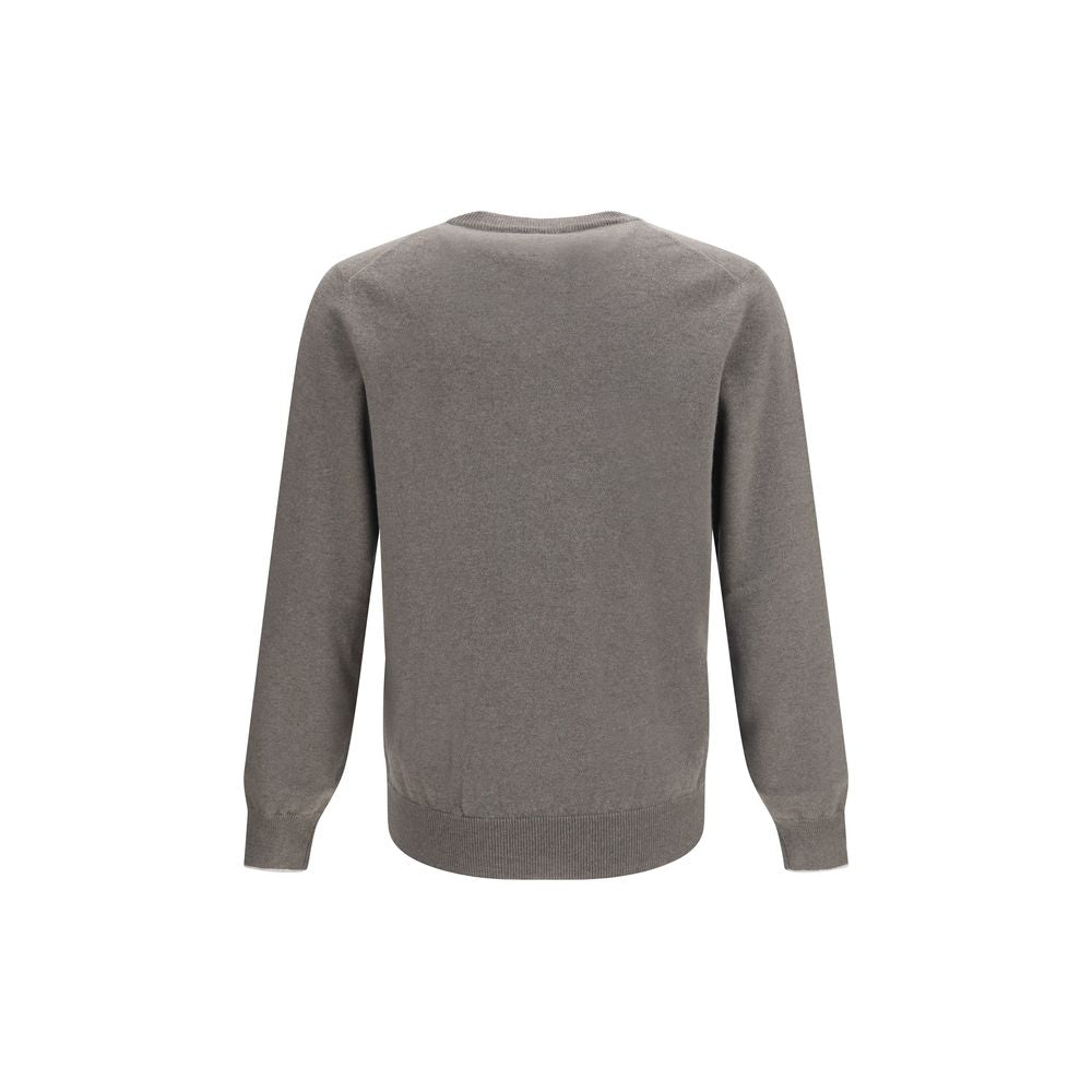 Grauer Kaschmirpullover