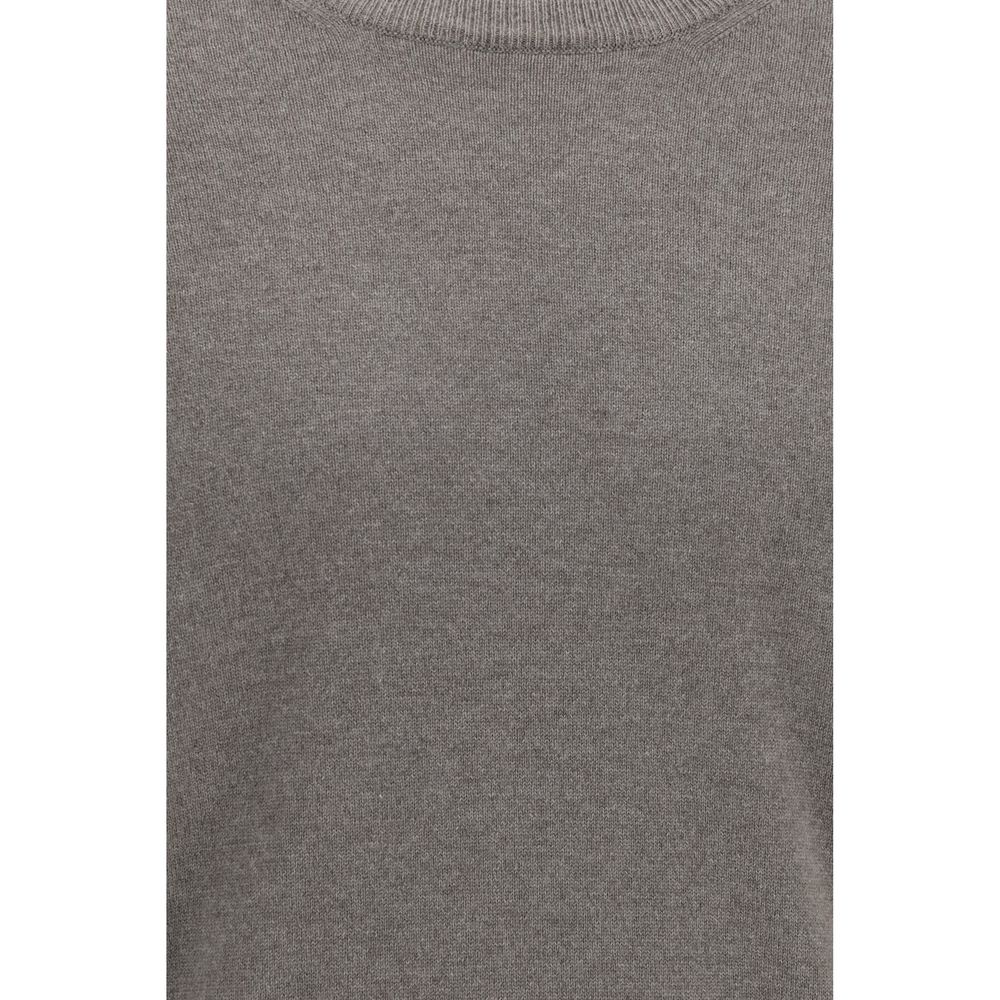 Grauer Kaschmirpullover