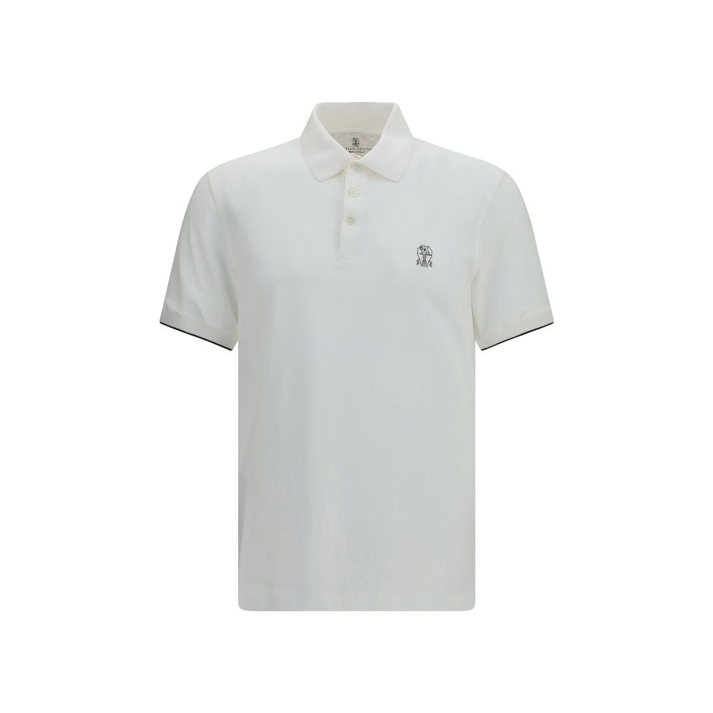 Weißes Poloshirt aus Baumwolle