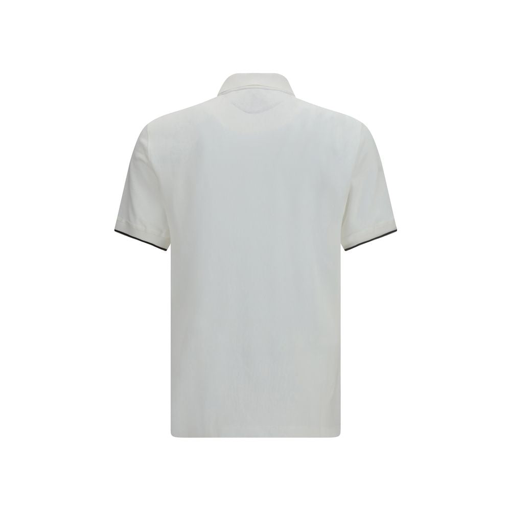 Weißes Poloshirt aus Baumwolle