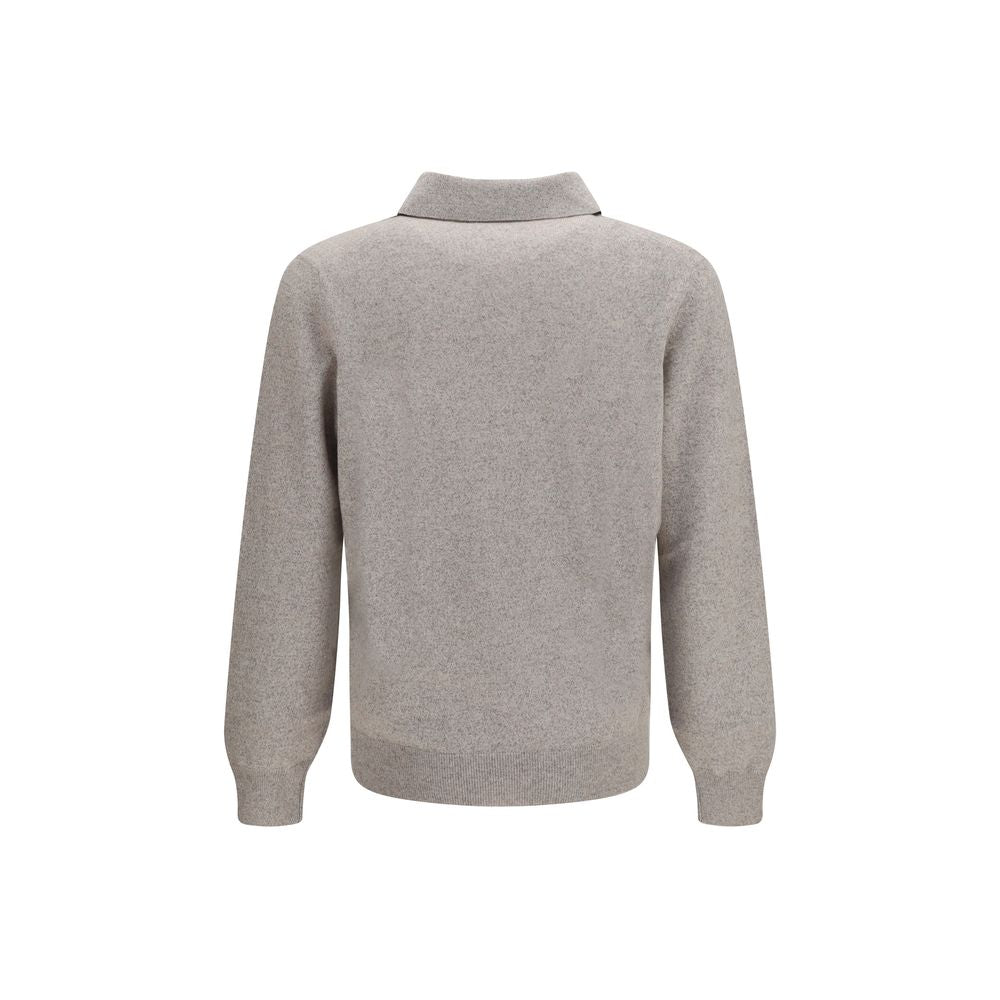 Grauer Kaschmir-Pullover