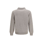 Grauer Kaschmir-Pullover
