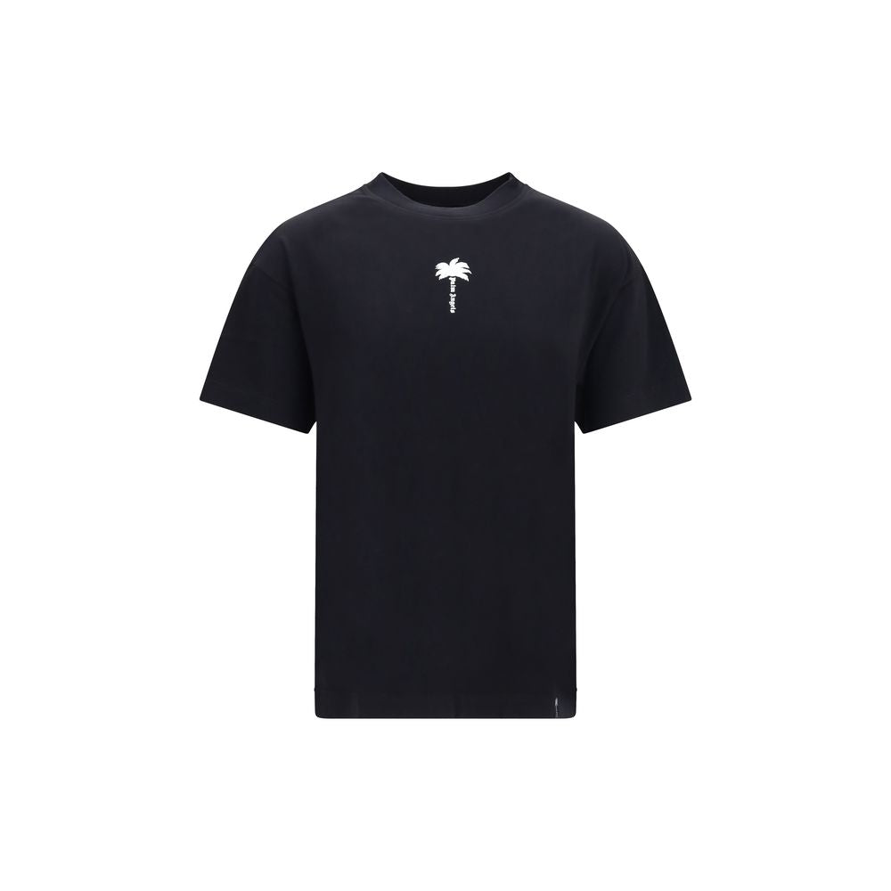 Schwarzes Baumwoll-T-Shirt