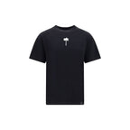 Schwarzes Baumwoll-T-Shirt
