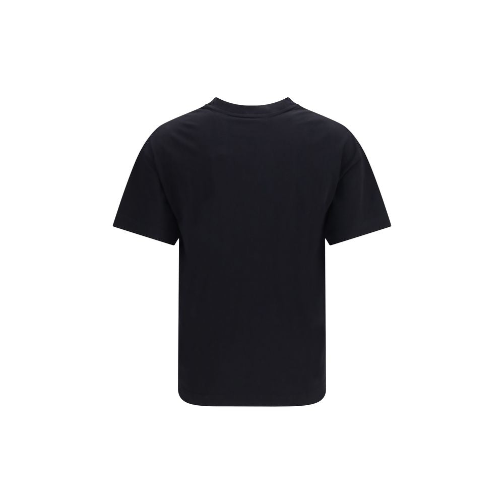 Schwarzes Baumwoll-T-Shirt