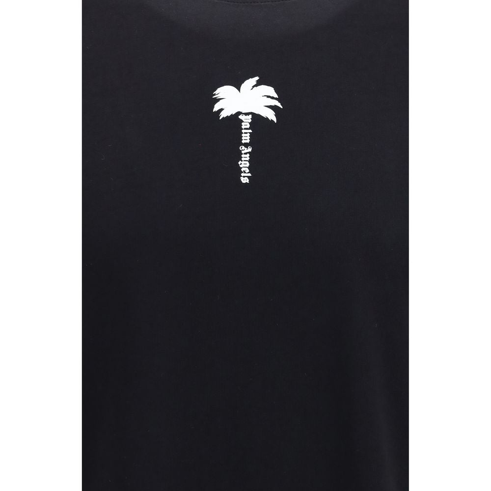 Schwarzes Baumwoll-T-Shirt