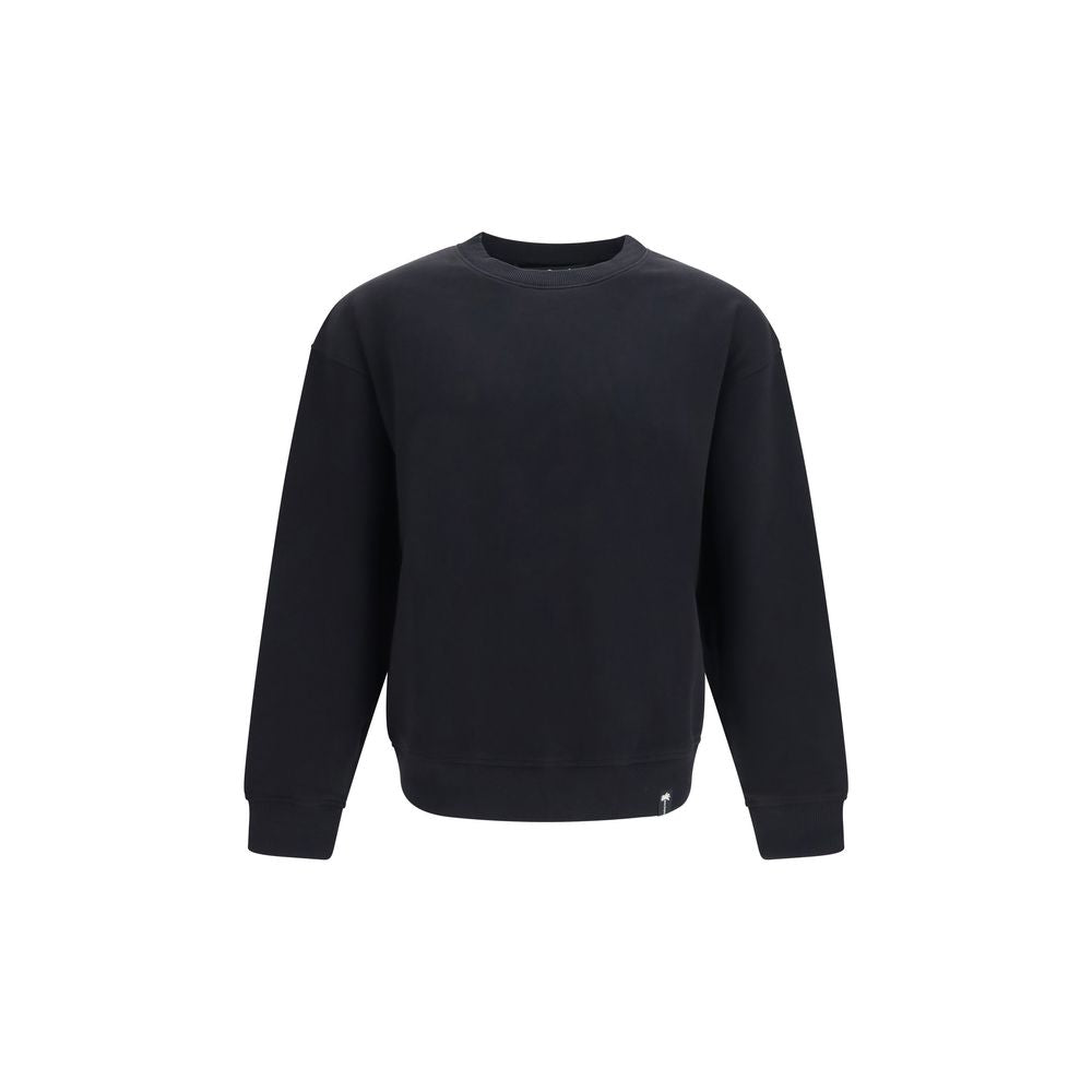 Schwarzer Baumwoll-Sweatshirt