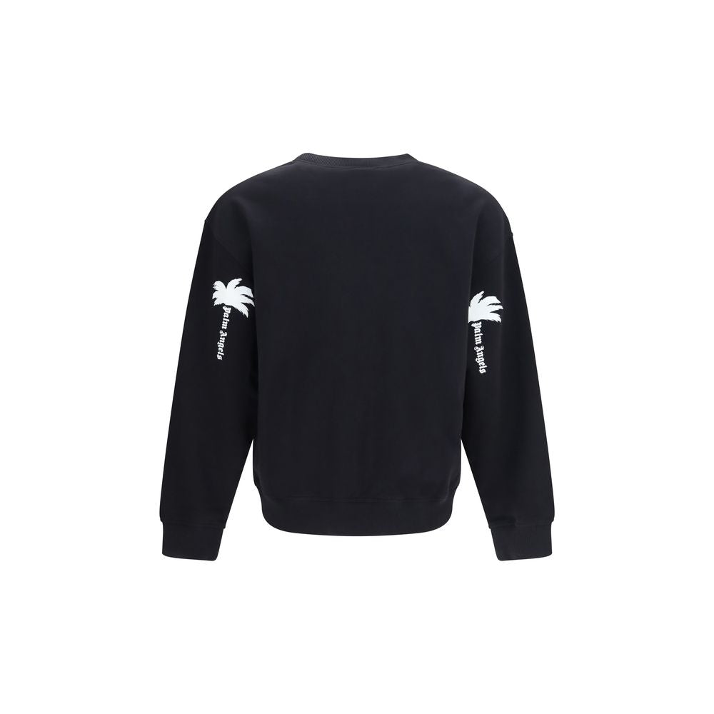 Schwarzer Baumwoll-Sweatshirt