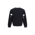 Schwarzer Baumwoll-Sweatshirt