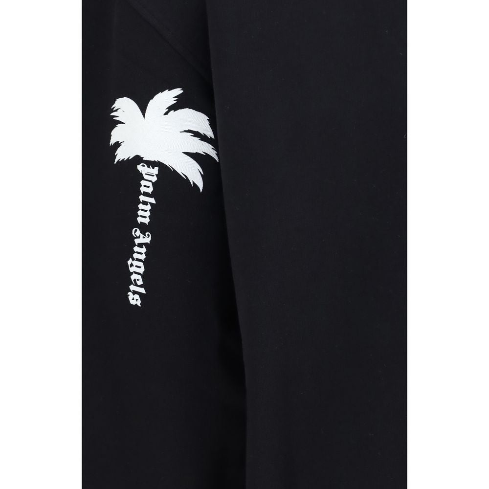 Schwarzer Baumwoll-Sweatshirt