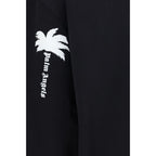 Schwarzer Baumwoll-Sweatshirt