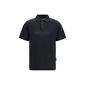 Schwarzes Baumwoll-Poloshirt