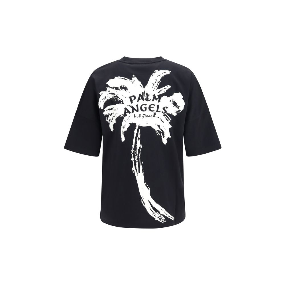 Schwarzes Baumwoll-T-Shirt