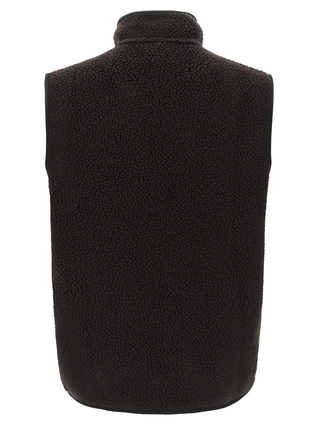 Schwarze ärmellose Jacke aus Polyester