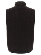 Schwarze ärmellose Jacke aus Polyester