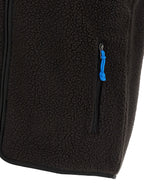 Schwarze ärmellose Jacke aus Polyester