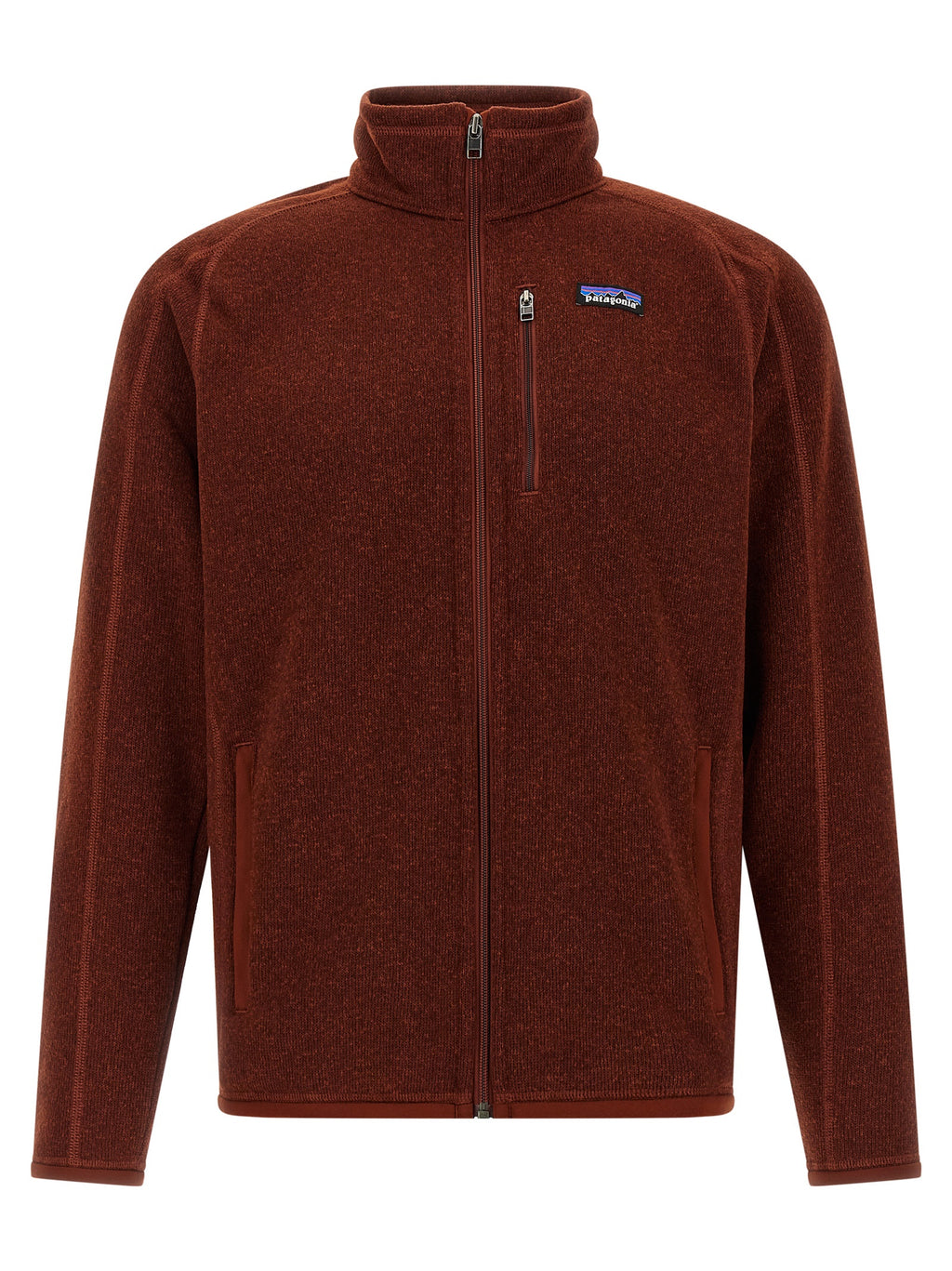 Rote Polyester-Jacke in voller Länge