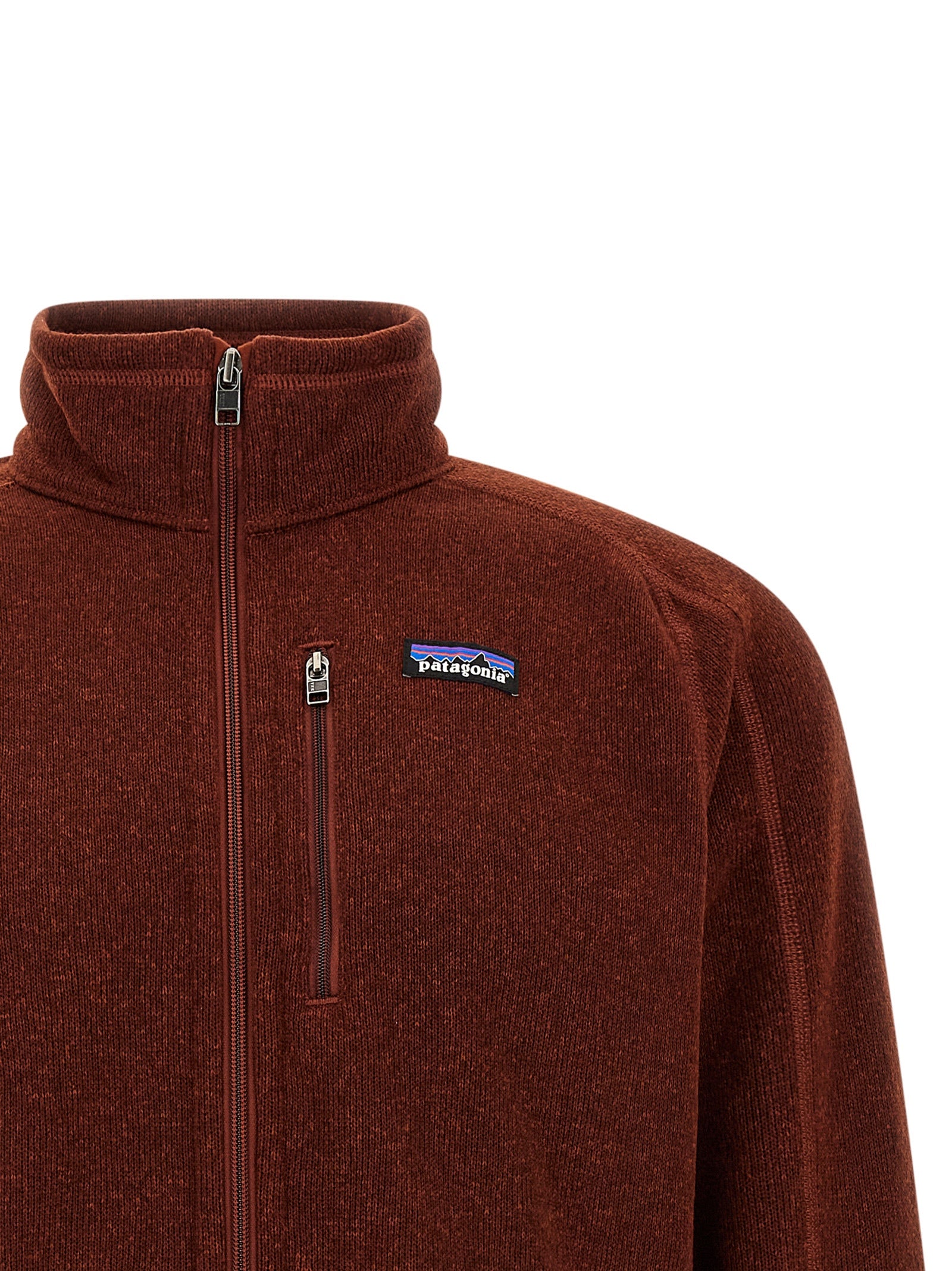 Rote Polyester-Jacke in voller Länge